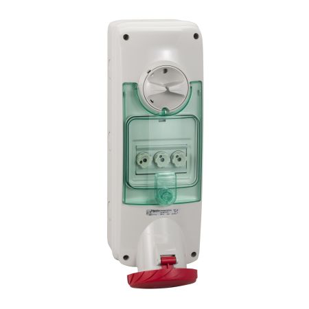 Розетка настінна з блокуючим перемикачем та запобіжником Schneider Electric Mureva PKB63R534 63A 3P E