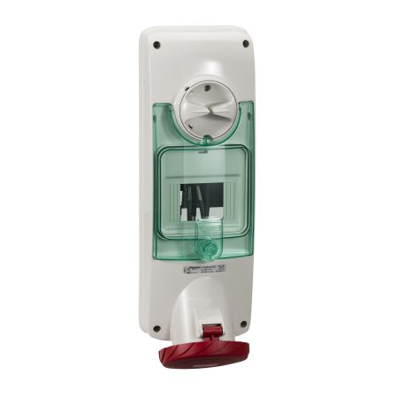 Розетка настінна з блокуючим перемикачем та DIN кріпленням Schneider Electric Mureva PKB63U535 63A 3P N E