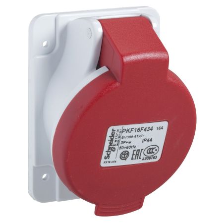 Розетка панельна кутова Schneider Electric PKF16F434 гвинтова