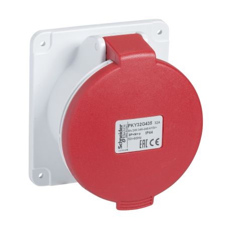 Розетка Mureva 32A 3P E 415ВAC Schneider Electric PKY32G434