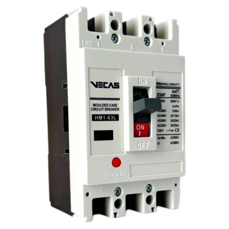 (VCS-000076) Автоматический выключатель HM1-63L 3Р 25А 25кА. 690V AC. VECAS