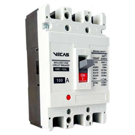 (VCS-000082) Автоматический выключатель HM1-100L 3Р 100А 25кА. 690V AC. VECAS