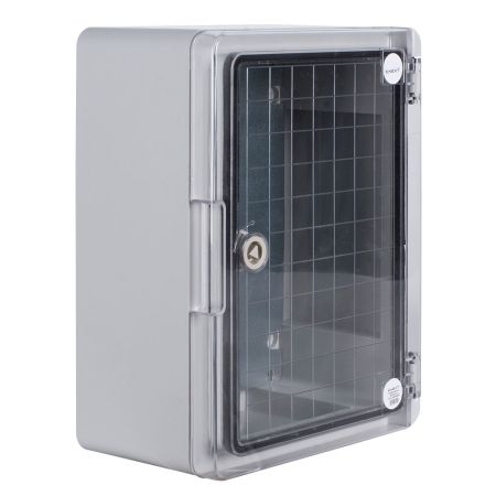 (p084204) Корпус из ABS-пластика e.plbox.pro.p.40.30.21.tr с прозрачной дверцей. 400x300x210мм. IP65. E.NEXT