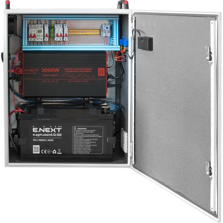 (s0104003) Шкаф бесперебойного питания e.ups.mbox.2000/1800. 2000Vт. 1800Vт*h. IP44. E.NEXT