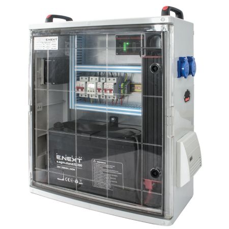 (s0104005) Шкаф бесперебойного питания e.ups.plbox.500/1200. 500Vт. 1200Vт*h. IP44. E.NEXT