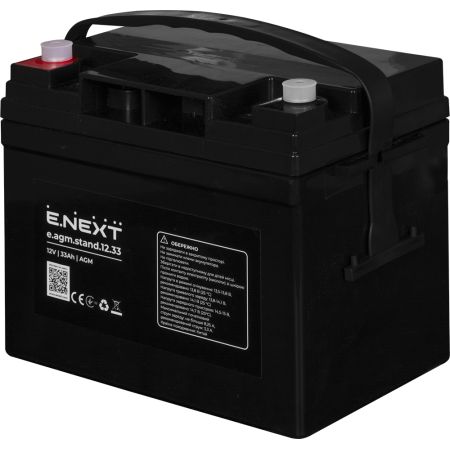 (s072005) Аккумуляторная батарея e.agm.stand.12.33 12V. 33Ah. AGM. E.NEXT