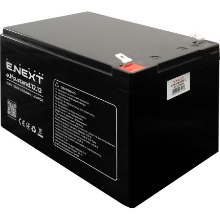 (s078004) Аккумуляторная батарея e.lfp.stand.12.12 12.8V. 12Ah. LiFePO4. E.NEXT
