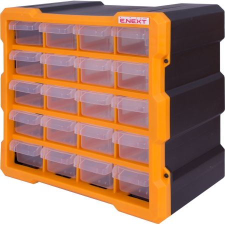 (t011018) Органайзер пластиковый. e.toolbox.pro.18. 20-секционный 267х157х262мм. E.NEXT