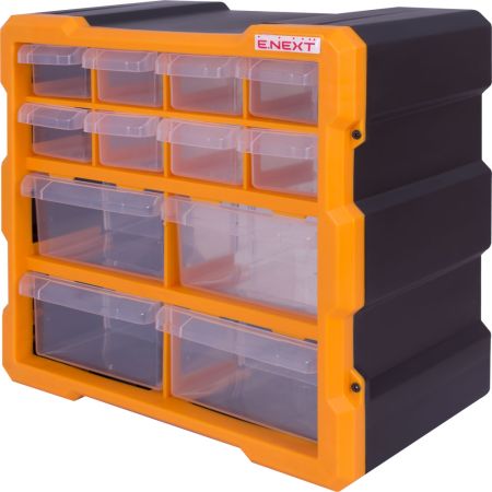 (t011019) Органайзер пластиковый. e.toolbox.pro.19. 12-секционный 267х157х262мм. E.NEXT