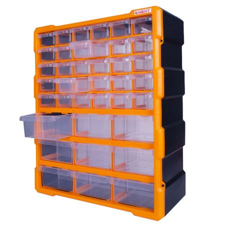 (t011021) Органайзер пластиковый. e.toolbox.pro.21. 24" 39-секционный 381х157х475мм. E.NEXT
