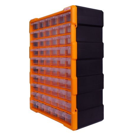 (t011022) Органайзер пластиковый. e.toolbox.pro.22. 24" 60-секционный 381х157х475мм. E.NEXT