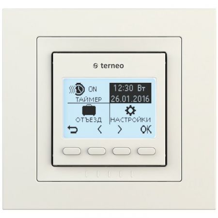 (terneo st ск) Терморегулятор Terneo st. слоновая кость