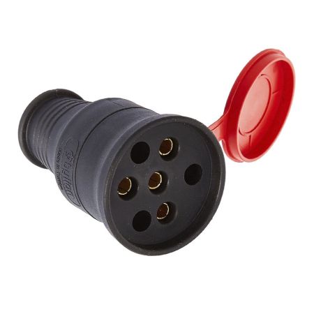 Розетка каучукова переносна KDPT 3Р РE 25А IP44 Bylion 403371