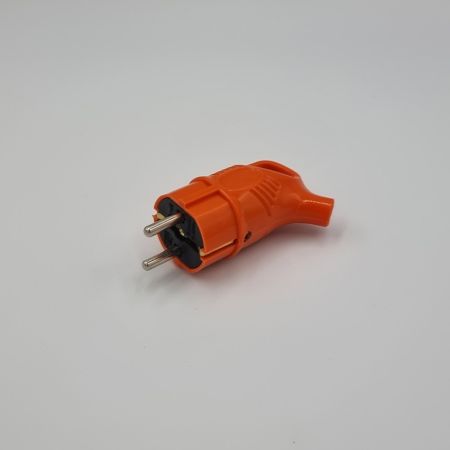 Вилка каучукова кутова з ухом RPAEO оранжева 2Р РE TAKEL 503352 O IP44