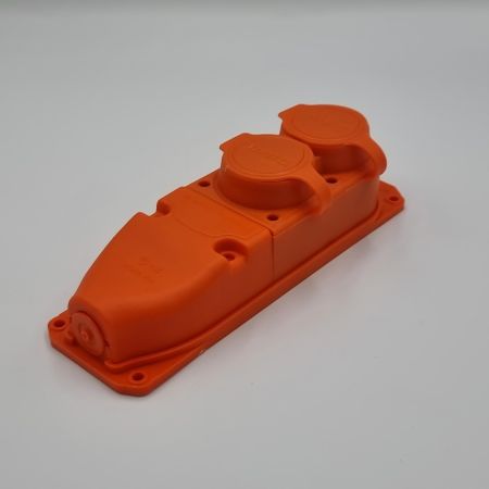 Розетка каучукова двомісна TAKEL 503361 O SCHUKO 2P E