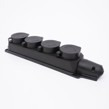 Розетка каучукова чотиримісна TAKEL 503363 SCHUKO 2P E