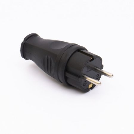 Вилка каучукова пряма 405 2Р РE IP44 LEE 703350
