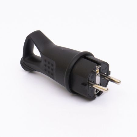 Вилка каучукова пряма з ухом 411 2Р РE IP44 LEE 703354
