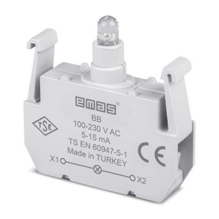 (BB) Блок-контакт подсветки с белым светодиодом 100-250 В AC для серии B. EMAS