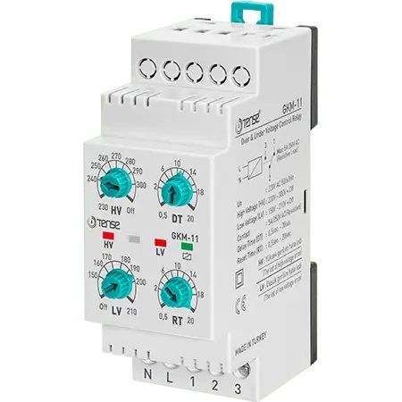 (GKM-11) Реле контроля повышенного и пониженного напряжения  1-ф 5А. 140-300V AC. Tense