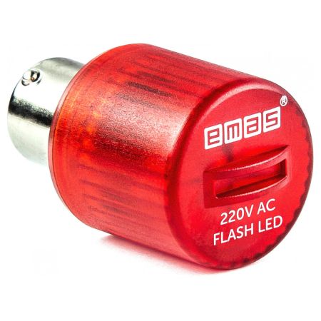 (IKMF220K) Мигающий светодиод 220В. 50;70 мм. красный. EMAS