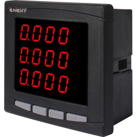 (p079001) Цифровой амперметр врезной e.meter.pro.96.a.led 96х96мм. АС 230В. 5А. E.NEXT