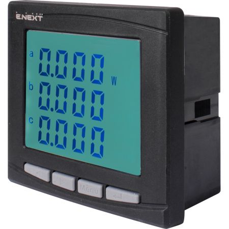 (p079003) Анализатор параметров сети e.meter.pro.96.m.lcd 96х96мм. АС 230В. 5А. 0-450В. RS-485. E.NEXT