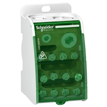 Клема розподільча Schneider Electric LGY125014 14 для електромонтажу на DIN рейці