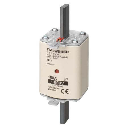 (1610160) Предохранитель ножевой gG NH-1 KTF 160А. 690В. ITALWEBER