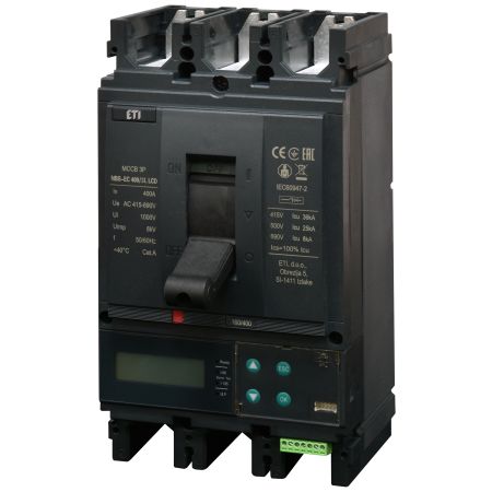(4673119) Автоматический выключатель NBS-EC 400/3L LCD 400A (36kA. (0.4-1)In/(1.5-12)In) 3P. ETI