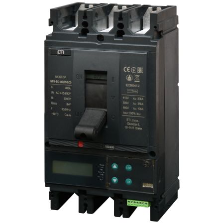 (4673121) Автоматический выключатель NBS-EC 400/3S LCD 400A (50kA. (0.4-1)In/(1.5-12)In) 3P. ETI