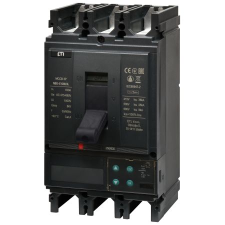 (4673145) Автоматический выключатель NBS-E 630/3L LCD 630A (36kA. (0.4-1)In/(1.5-12)In) 3P. ETI