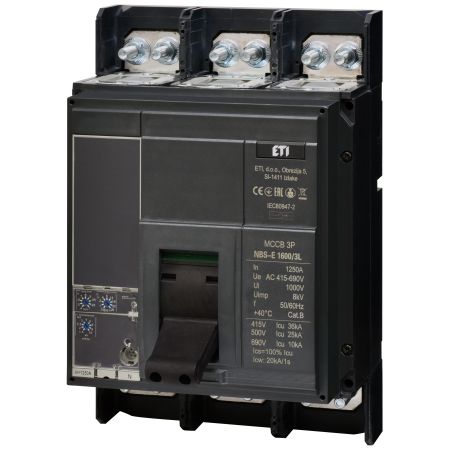 (4673162) Автоматический выключатель NBS-E 1600/3L 1250A (36kA. (0.4-1)In/(1.5-10)Ir) 3P. ETI