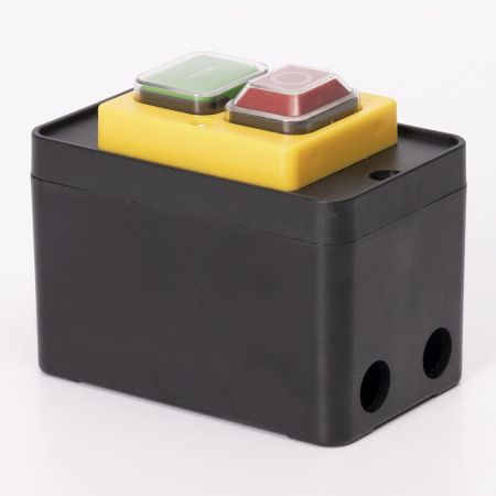 (503966) Пусковая электромагнитная кнопка ESSB-123YC 4pin в корпусе. желтая рамка. TAKEL
