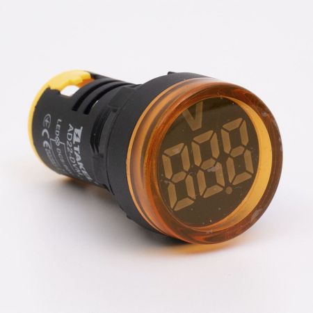 (505017ж) Светодиодный вольтметр AD22-DVM DC 5-60В. желтый. TAKEL