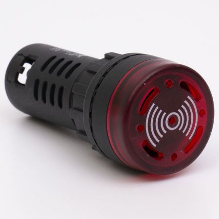 (505033к) Зуммер светосигнальный AD22-22MS АC/DC 220В. красный. TAKEL