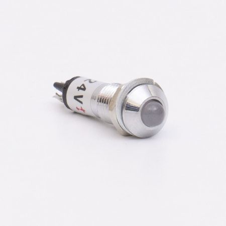 (505701с) Светодиодный индикатор металлический AD22B ∅ M8 24v AС/DС. синий. TAKEL