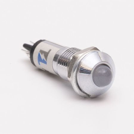 (505705б) Светодиодный индикатор металлический AD22B ∅ M8 220v AС. белый. TAKEL