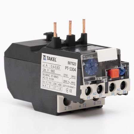 (507523) Реле тепловое РТ-1304 диап. 0.4-0.63А. TAKEL