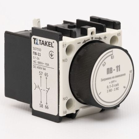 (507551) ПВ-12 - задержка на включение 0.1-30сек. 1NO+1NC. TAKEL