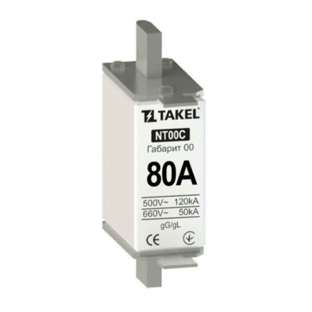 (510523) Плавкая вставка предохранителя NT00С 80А. TAKEL