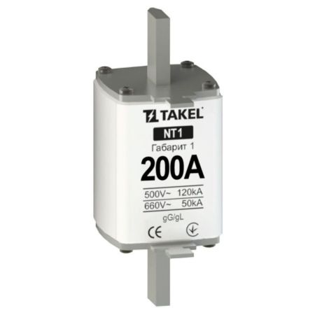(510571) Плавкая вставка предохранителя NT1 200А. TAKEL