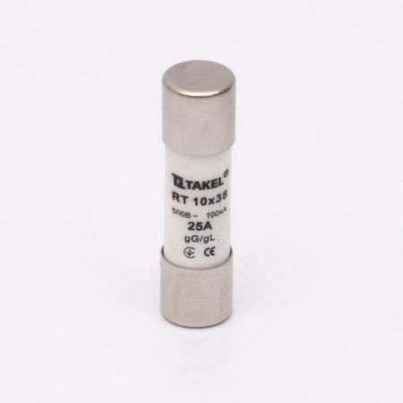 (510645) Цилиндрический предохранитель RT 10х38 25А. gG/gL. Un≤500. TAKEL