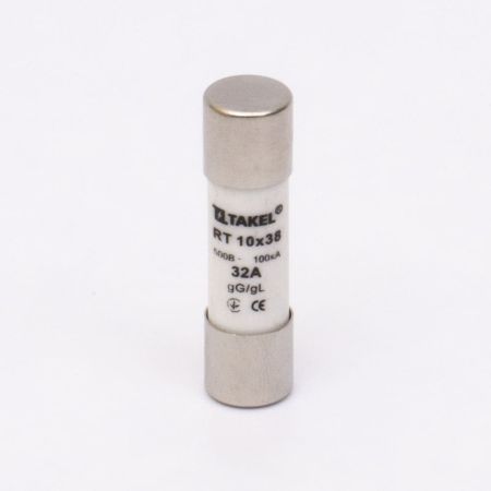 (510646) Цилиндрический предохранитель RT 10х38 32А. gG/gL. Un≤500. TAKEL