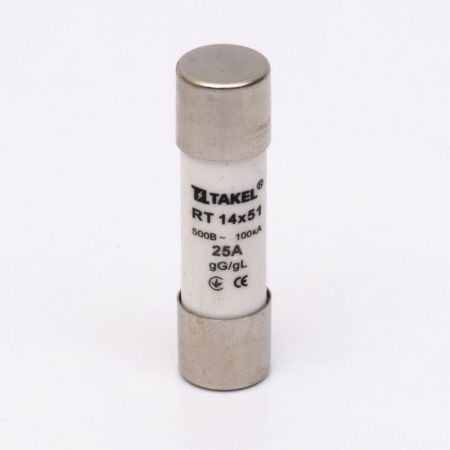 (510654) Цилиндрический предохранитель RT 14х51 25А. gG/gL. Un≤500. TAKEL
