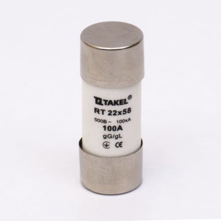 (510672) Цилиндрический предохранитель RT 22х58 100А. gG/gL. Un≤500. TAKEL