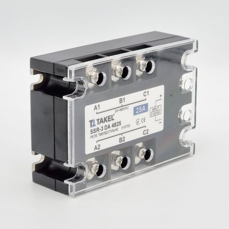 (510753) Реле твердотельное SSR-3 DA4825 25А. Упр. Сигнал (3-32 В DC) 20 мА TAKEL