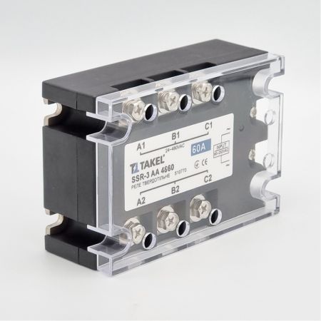 (510770) Реле твердотельное SSR-3 АA4860 60А. Упр. сигнал  (90-250 В АС) 6…15мА TAKEL