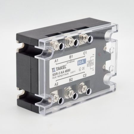(510771) Реле твердотельное SSR-3 АA4880 80А. Упр. сигнал  (90-250 В АС) 6…15мА TAKEL