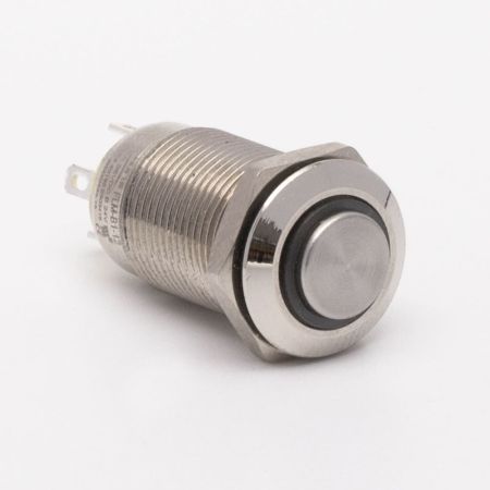 (511003з) Кнопка металлическая КНМ-12-HJ-E 9-24V 1NO высокая. зеленый. TAKEL